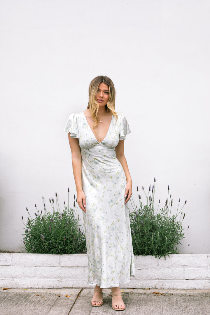 Jasmine Floral Satin Dress