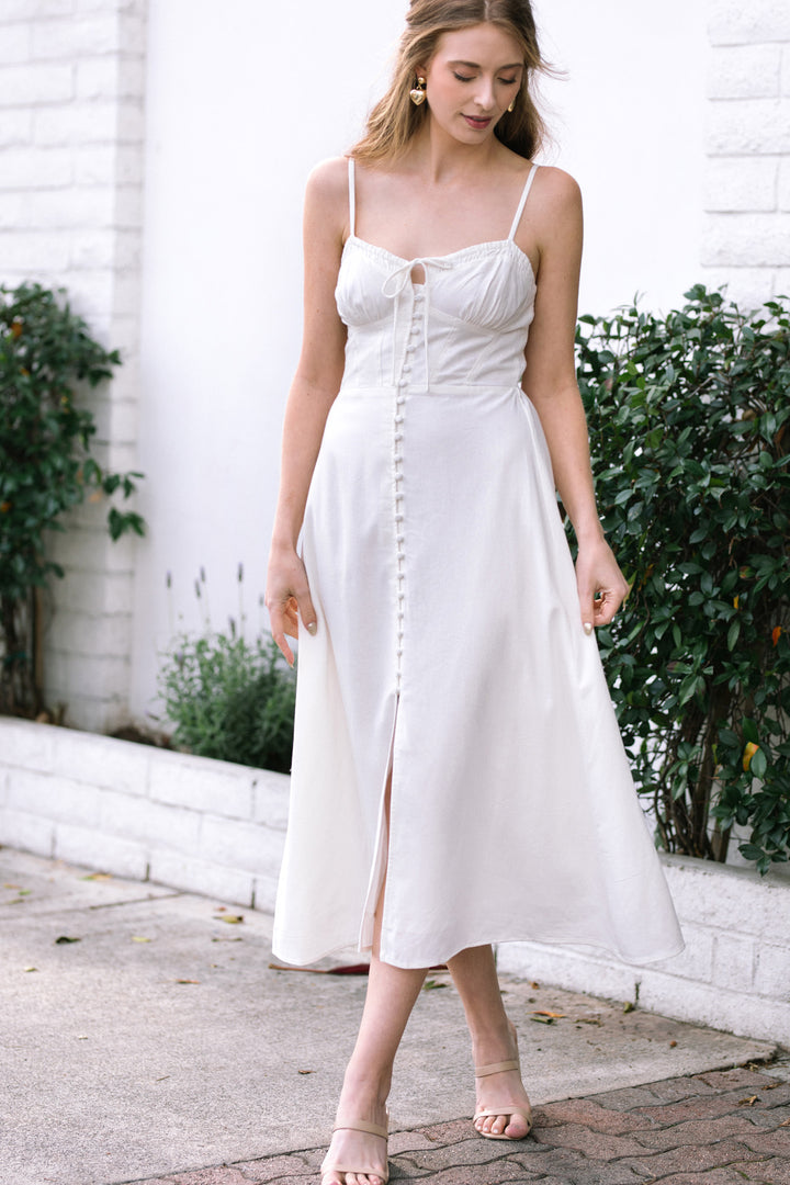 Aria Buttoned Midi Dress