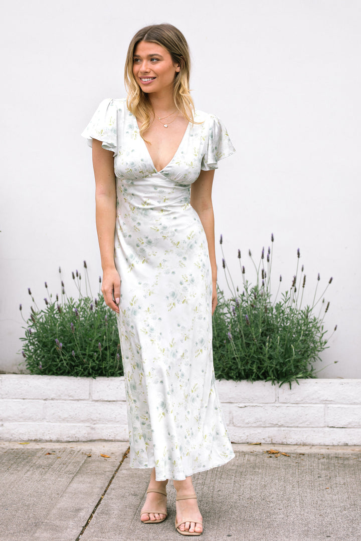 Jasmine Floral Satin Dress