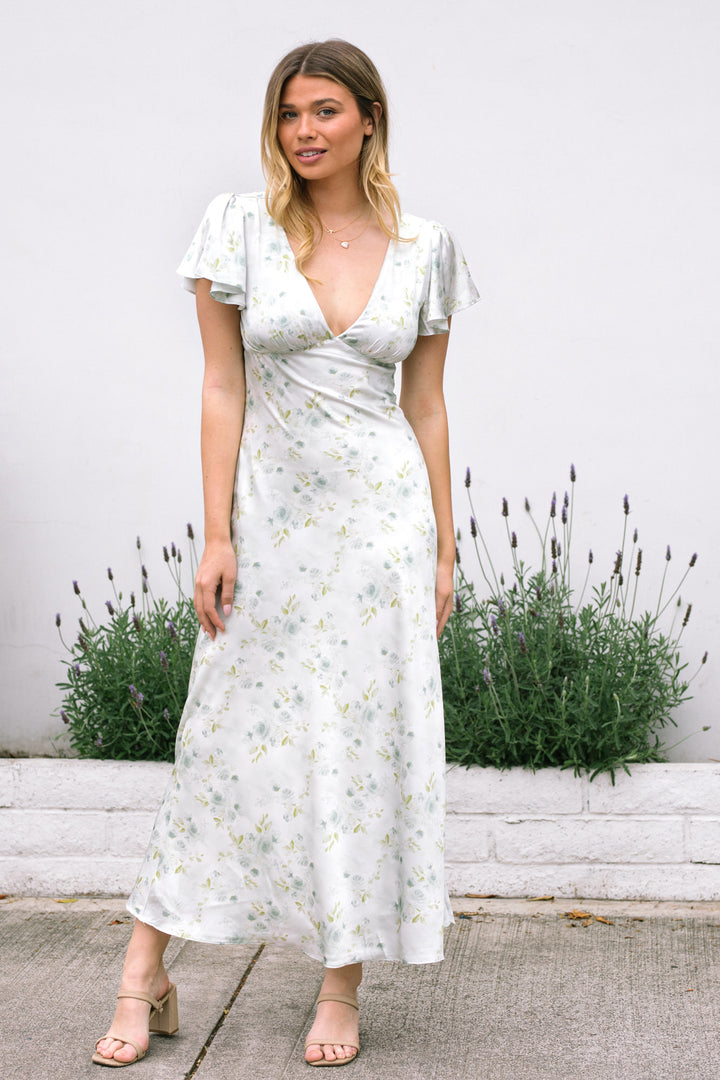 Jasmine Floral Satin Dress