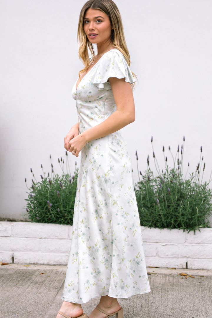 Jasmine Floral Satin Dress