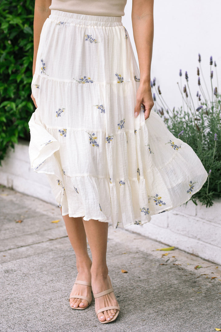 Laurie Floral Midi Skirt
