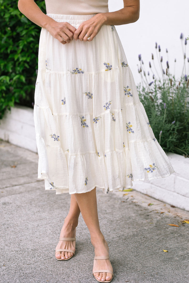 Laurie Floral Midi Skirt