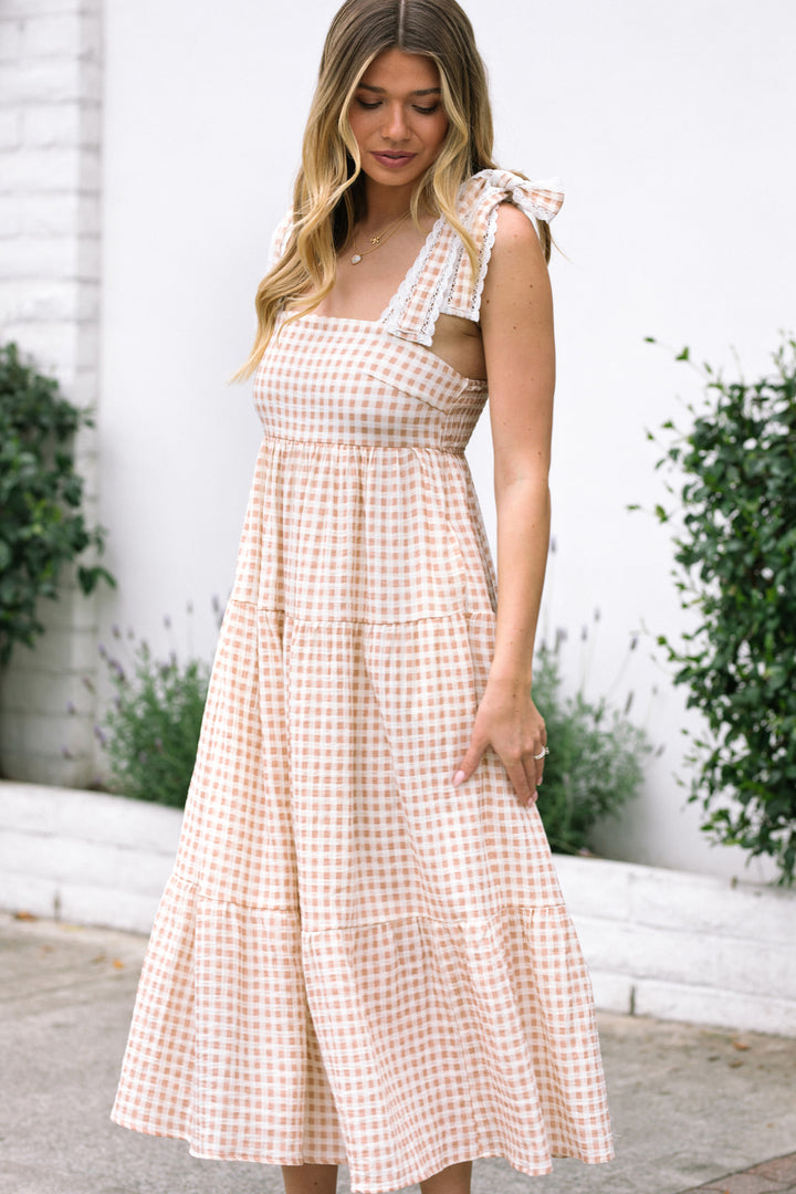 Paula Gingham Tiered Dress