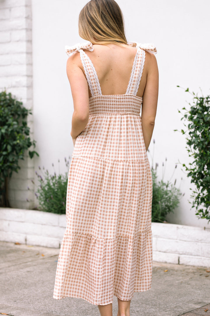 Paula Gingham Tiered Dress