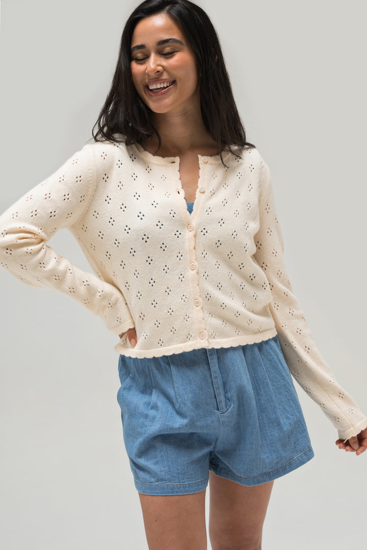 Haven Pointelle Cardigan