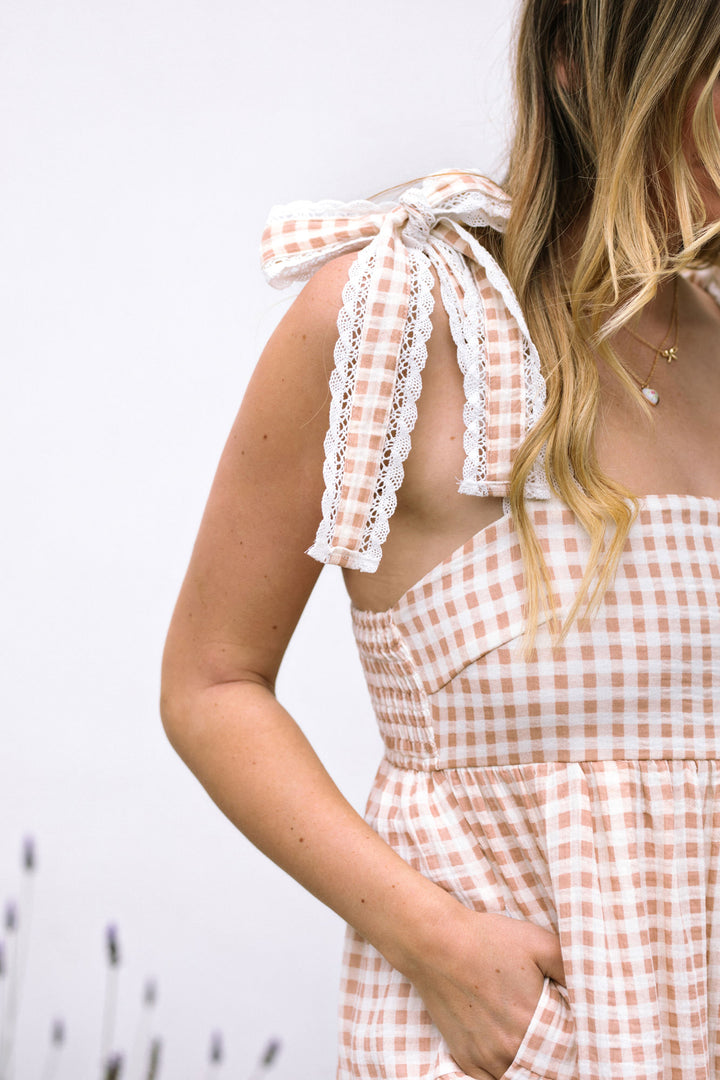 Paula Gingham Tiered Dress