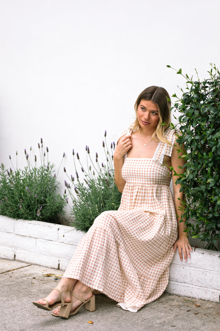 Paula Gingham Tiered Dress