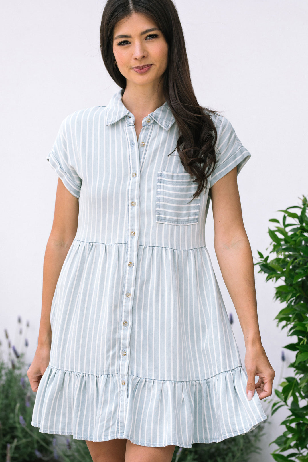 Caitlin Buttoned Mini Dress