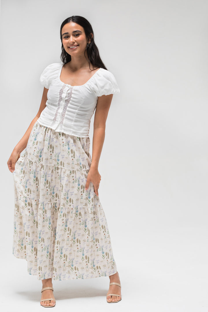 Marla Floral Tiered Skirt