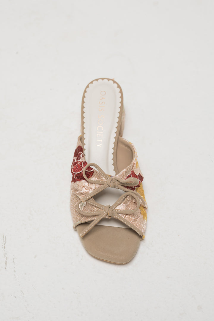 Emerald Double Bow Sandals
