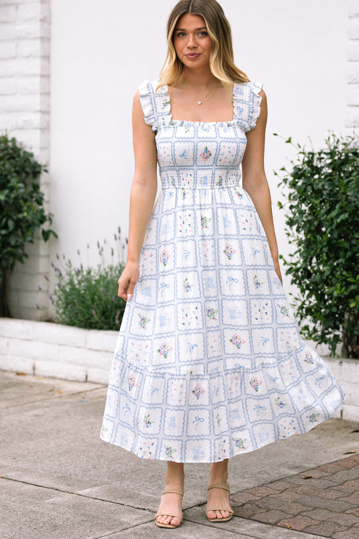 Madison Smocked Midi Dress