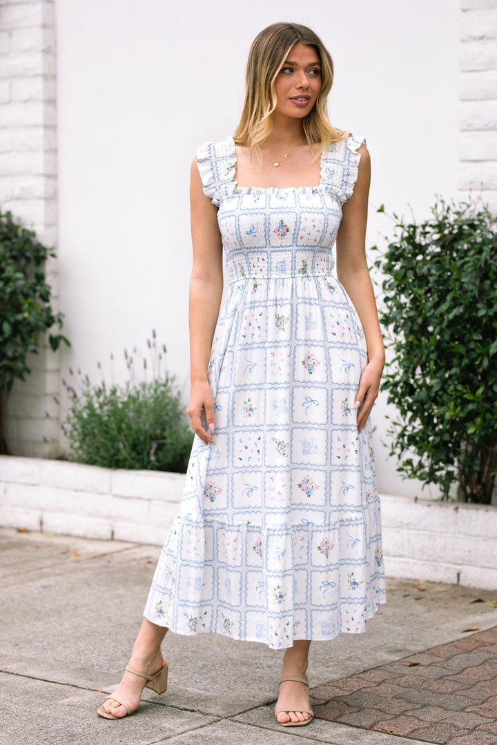 Madison Smocked Midi Dress