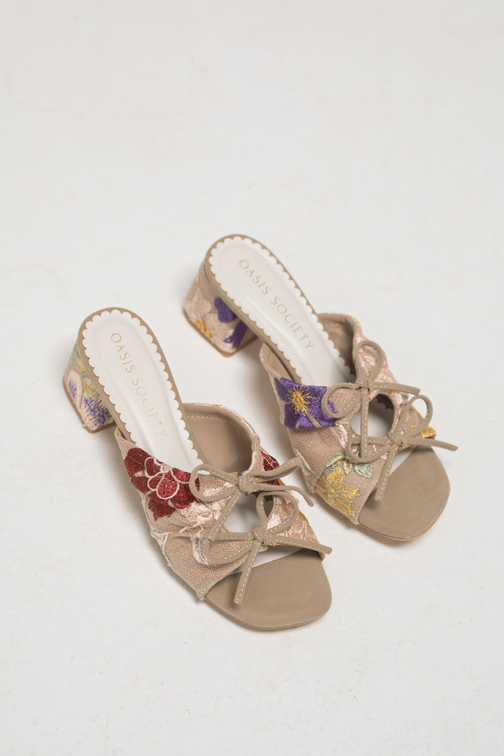 Emerald Double Bow Sandals