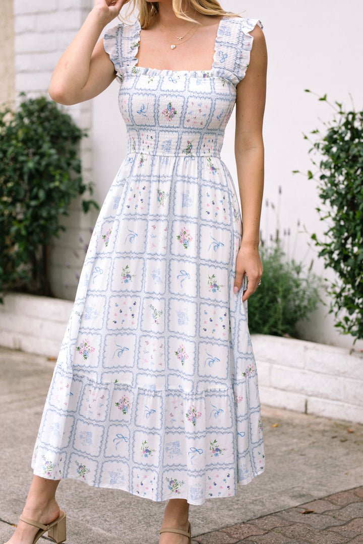 Madison Smocked Midi Dress