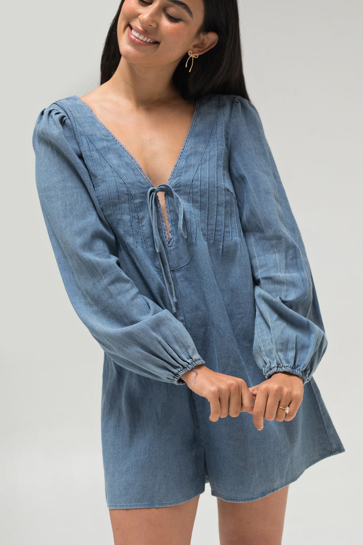 Marina Puff Sleeve Romper
