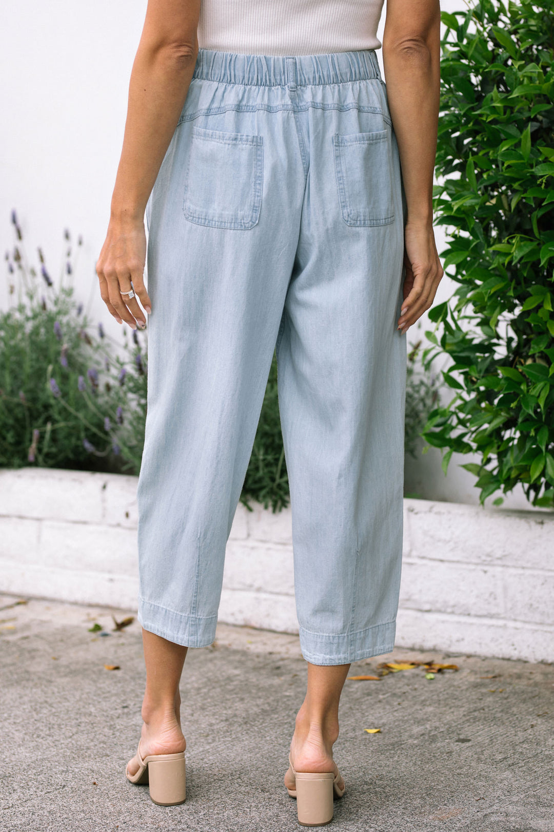 Sandy Pleated Capri Pants