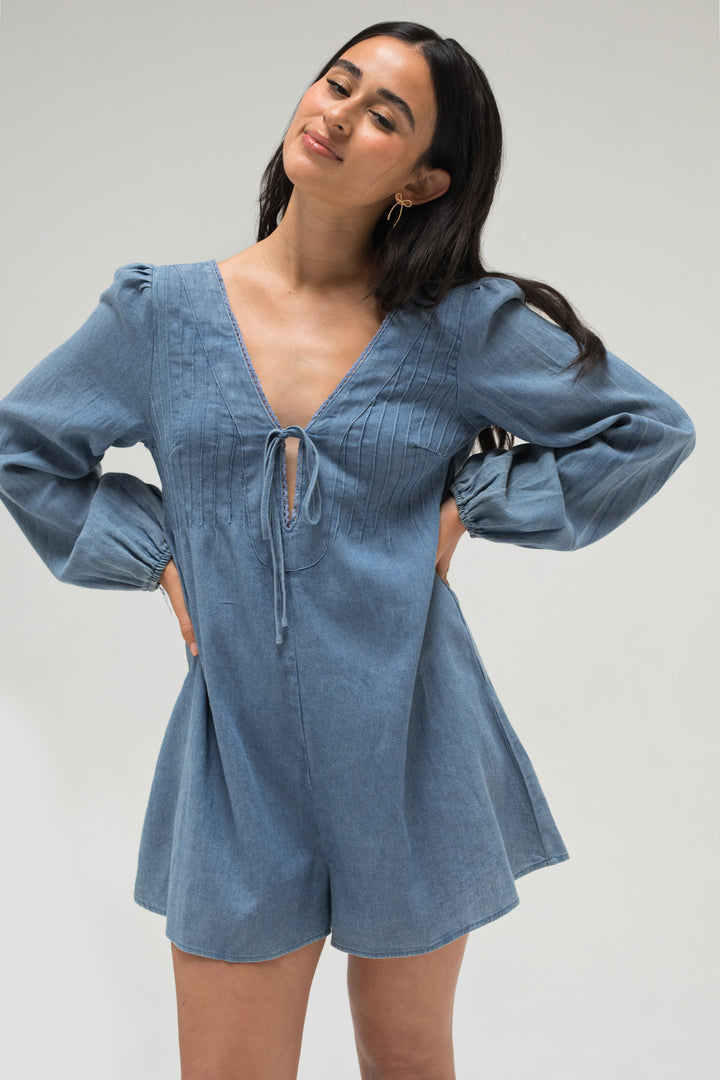 Marina Puff Sleeve Romper