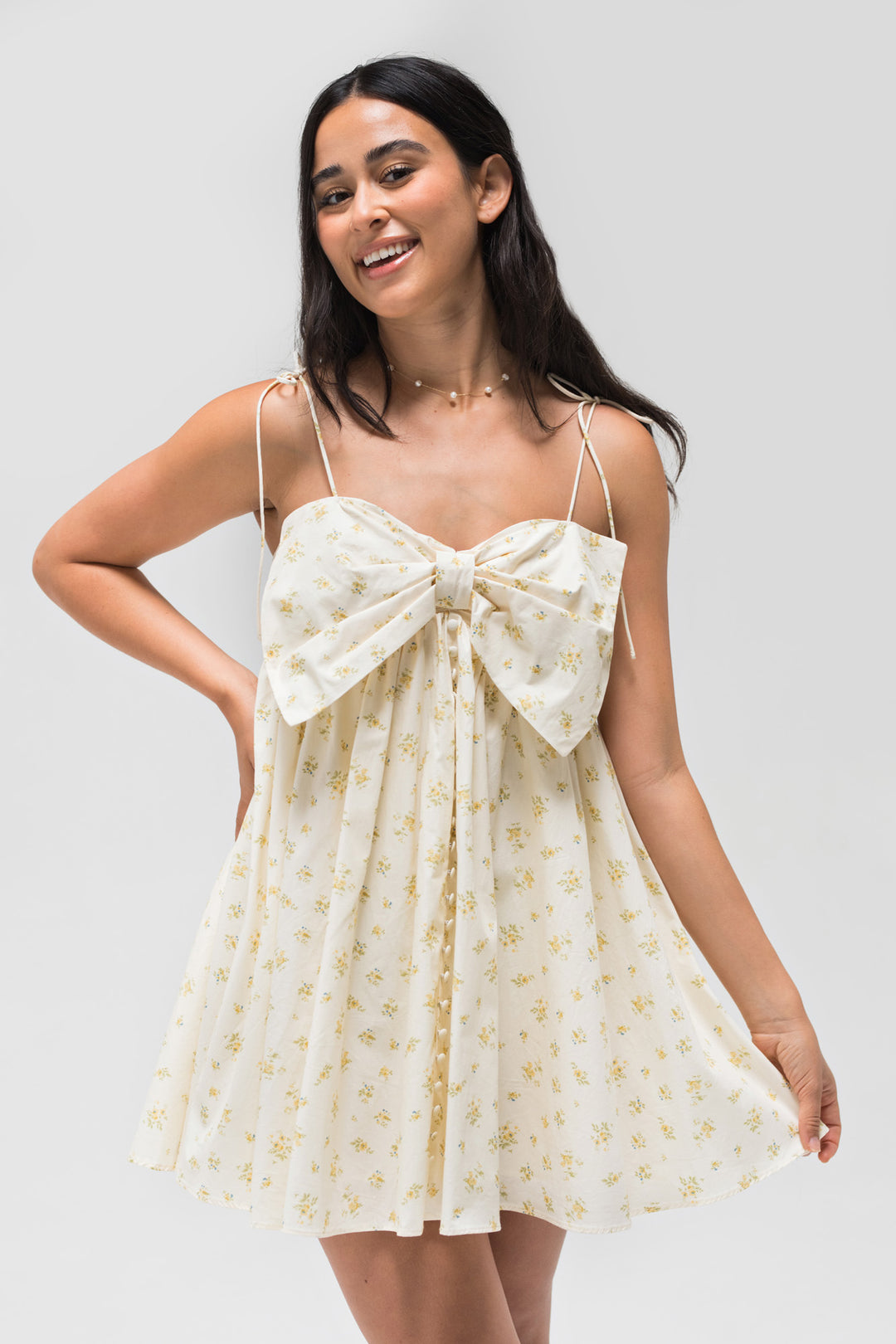 Eleanor Bow Mini Dress