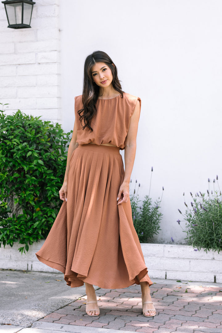 Robin Pleated Midi Skirt