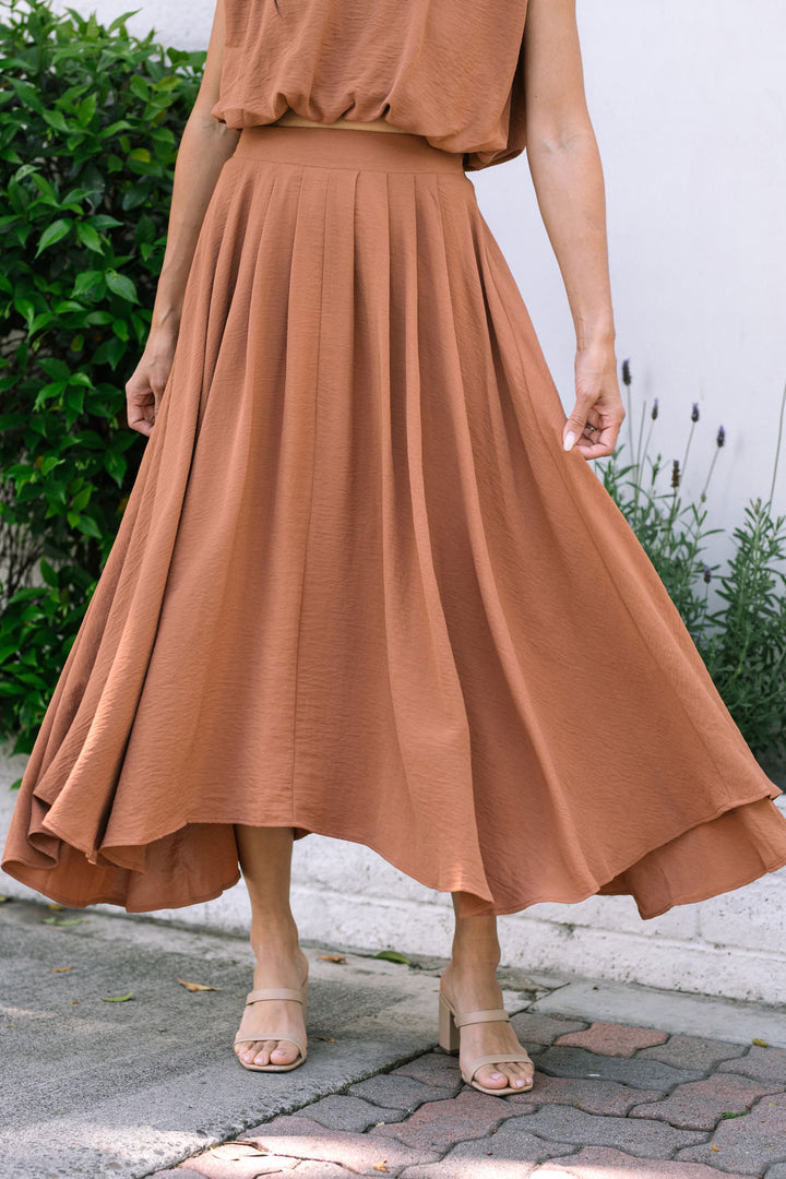 Robin Pleated Midi Skirt