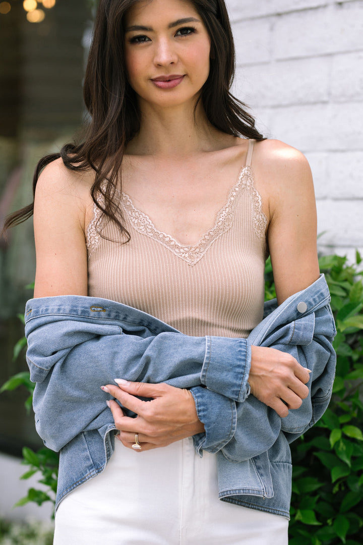 Tabitha Cropped Lace Cami