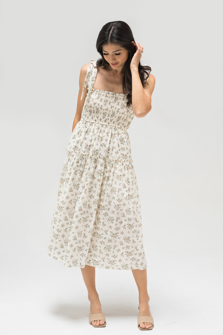 Diana Smocked Midi Dress