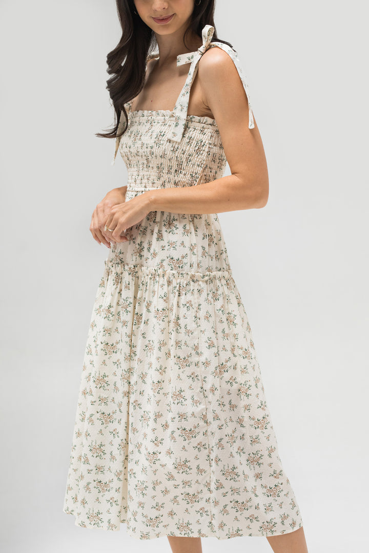 Diana Smocked Midi Dress