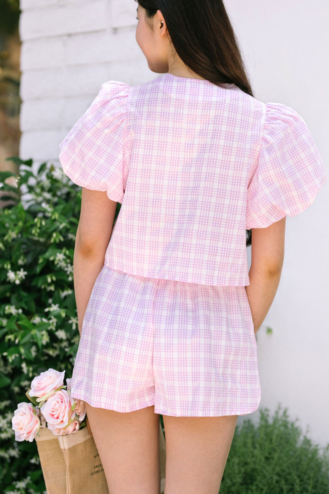 Sadie Plaid Shorts Set