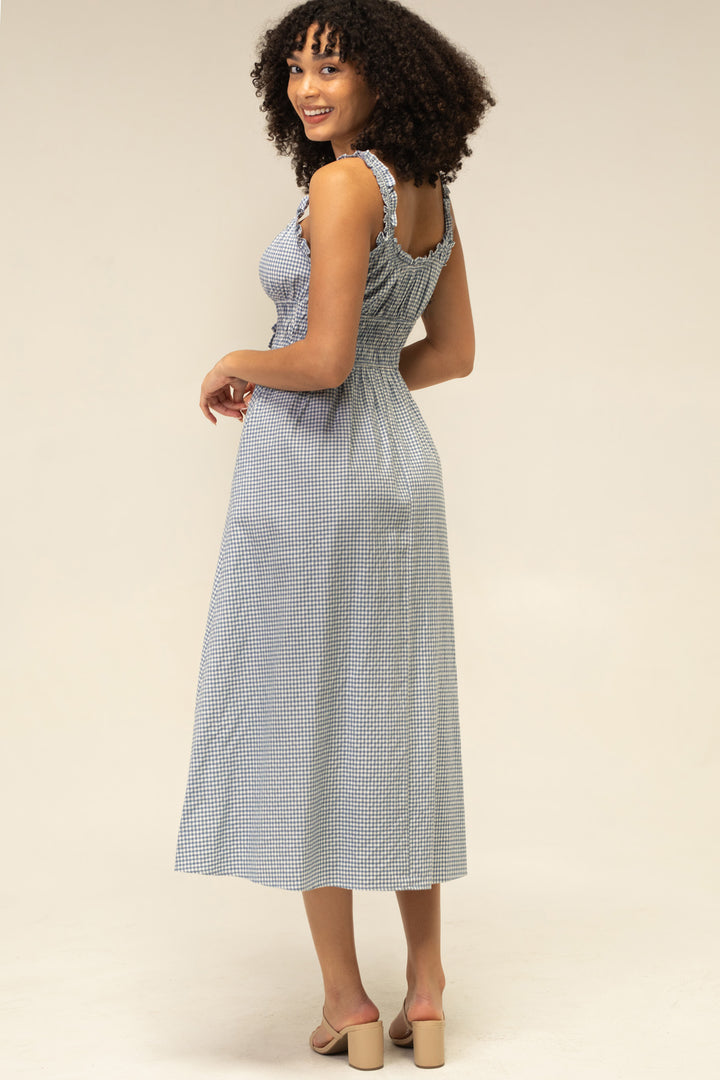 Camille Gingham Bow Dress