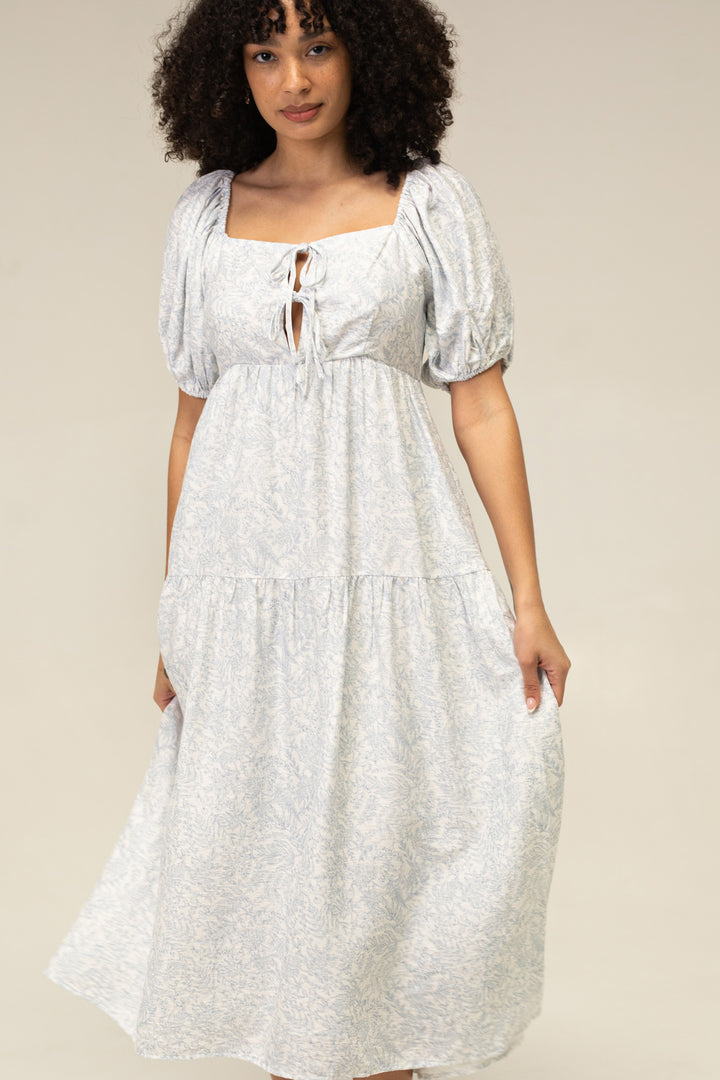 Irina Puff Sleeve Midi Dress