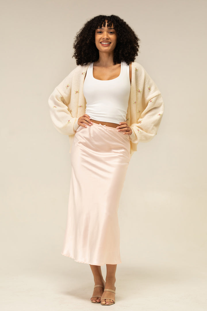 Monroe Satin Slip Skirt