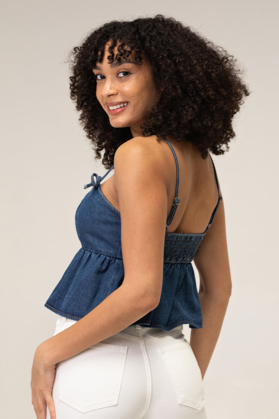 Bailey Denim Bow Top
