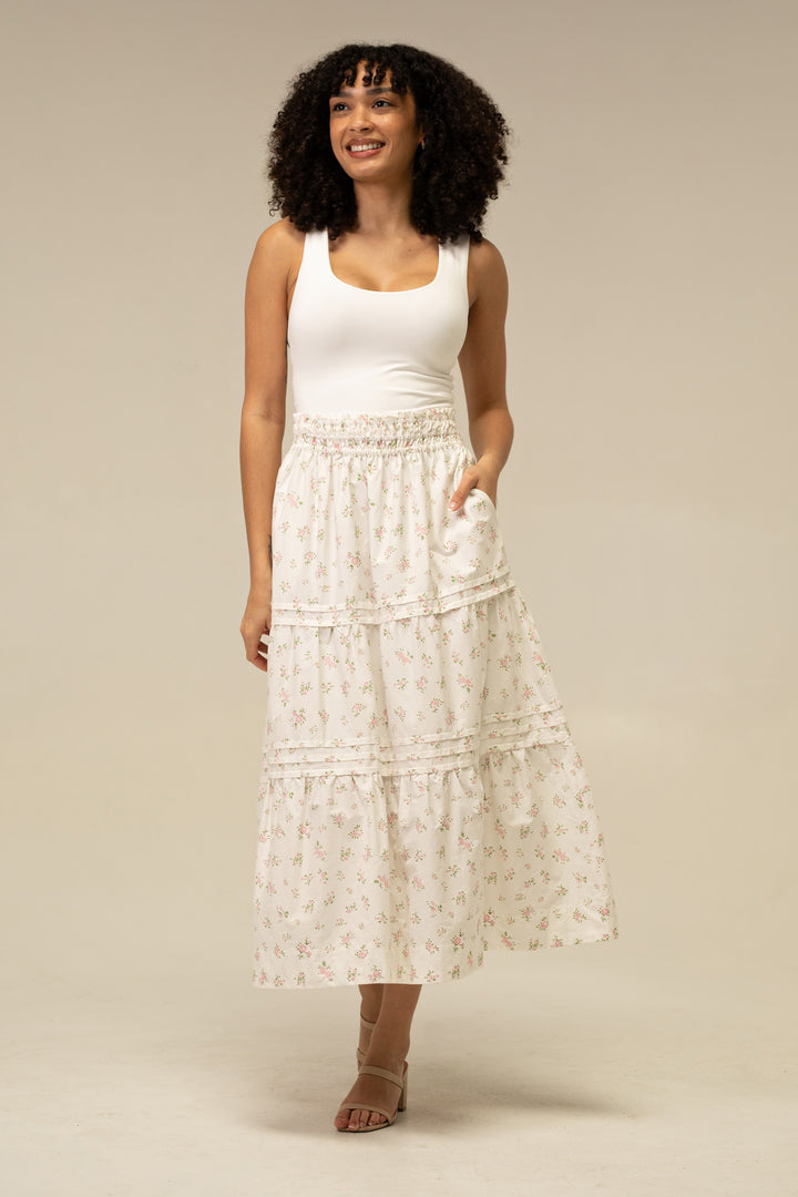 Veronica Floral Tiered Skirt