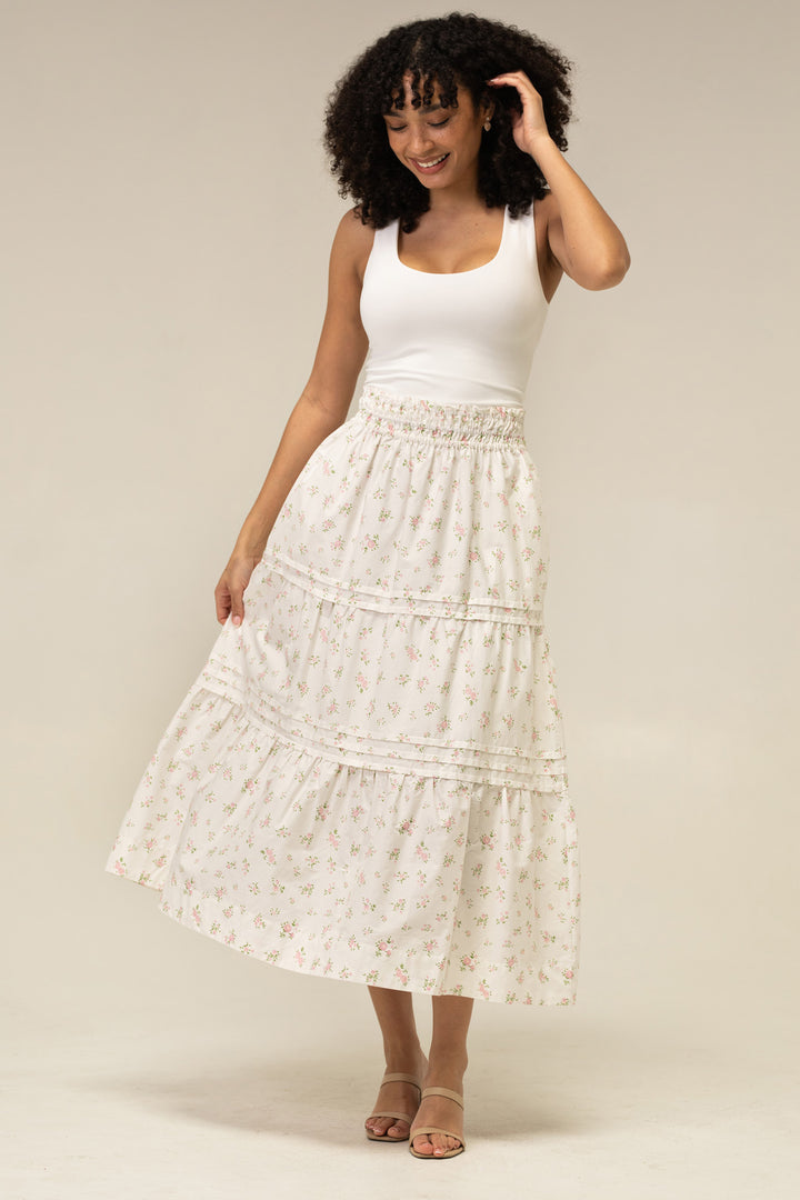 Veronica Floral Tiered Skirt