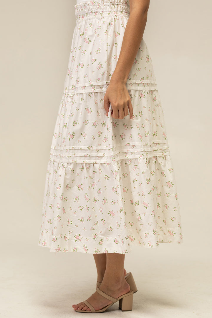 Veronica Floral Tiered Skirt