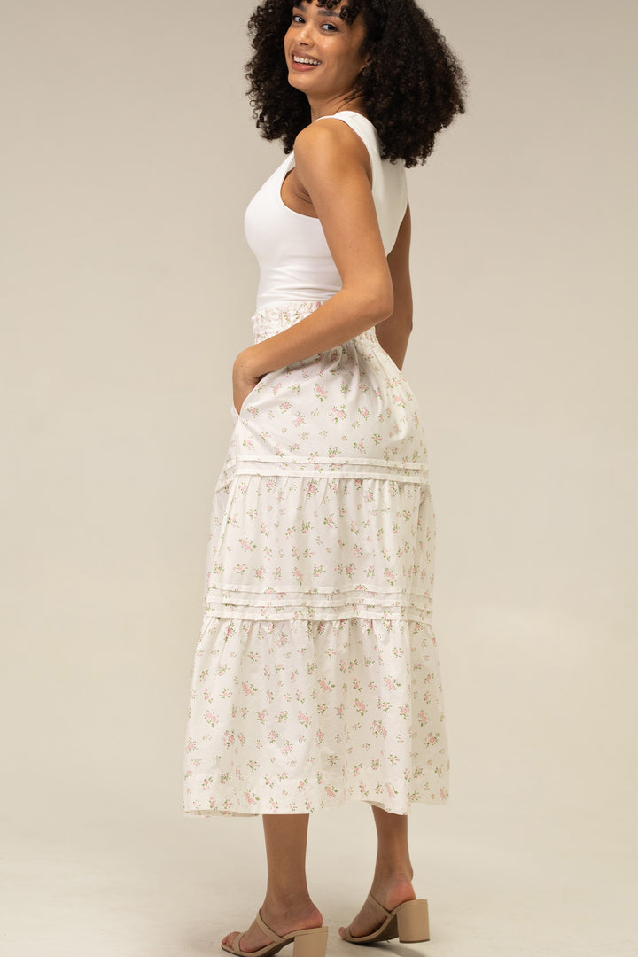 Veronica Floral Tiered Skirt