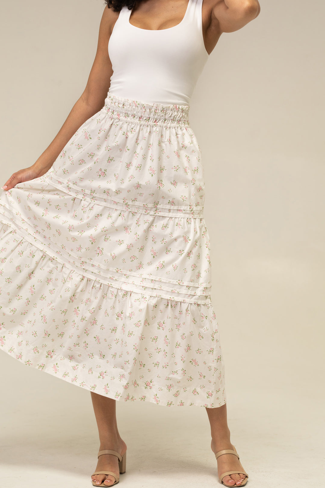 Veronica Floral Tiered Skirt