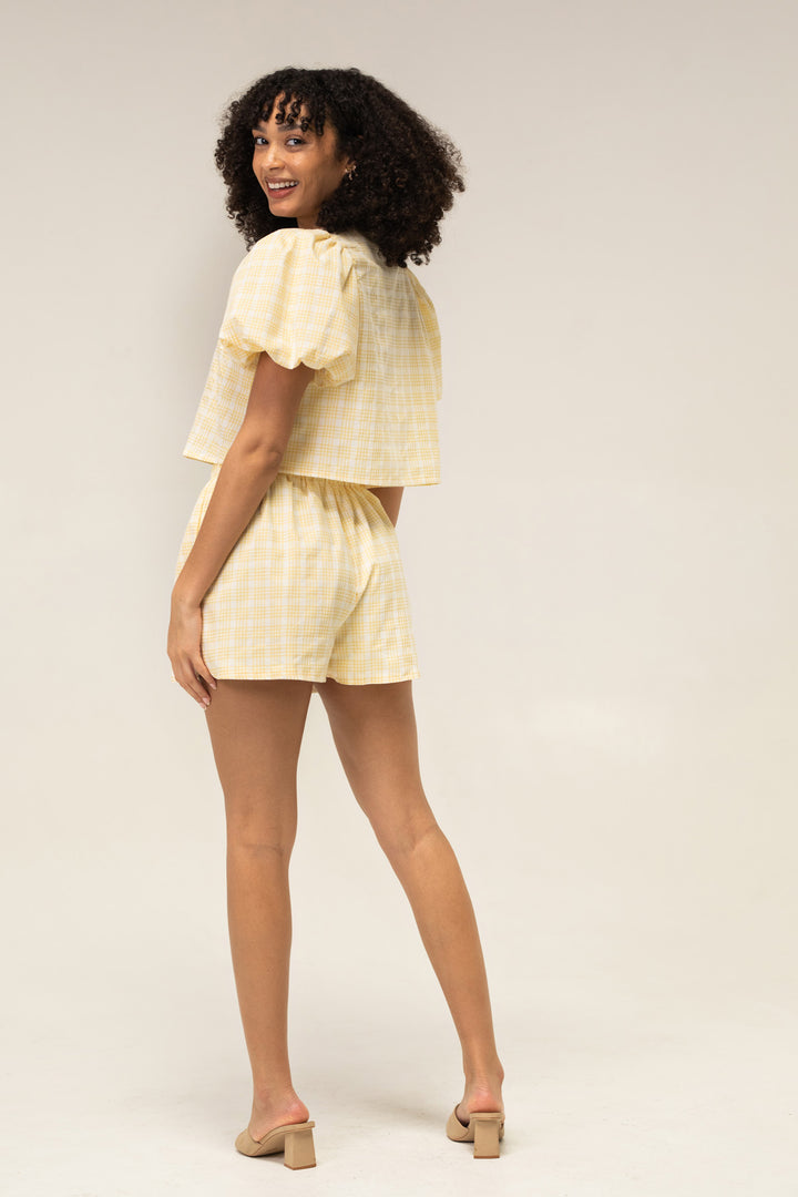 Sadie Plaid Shorts Set