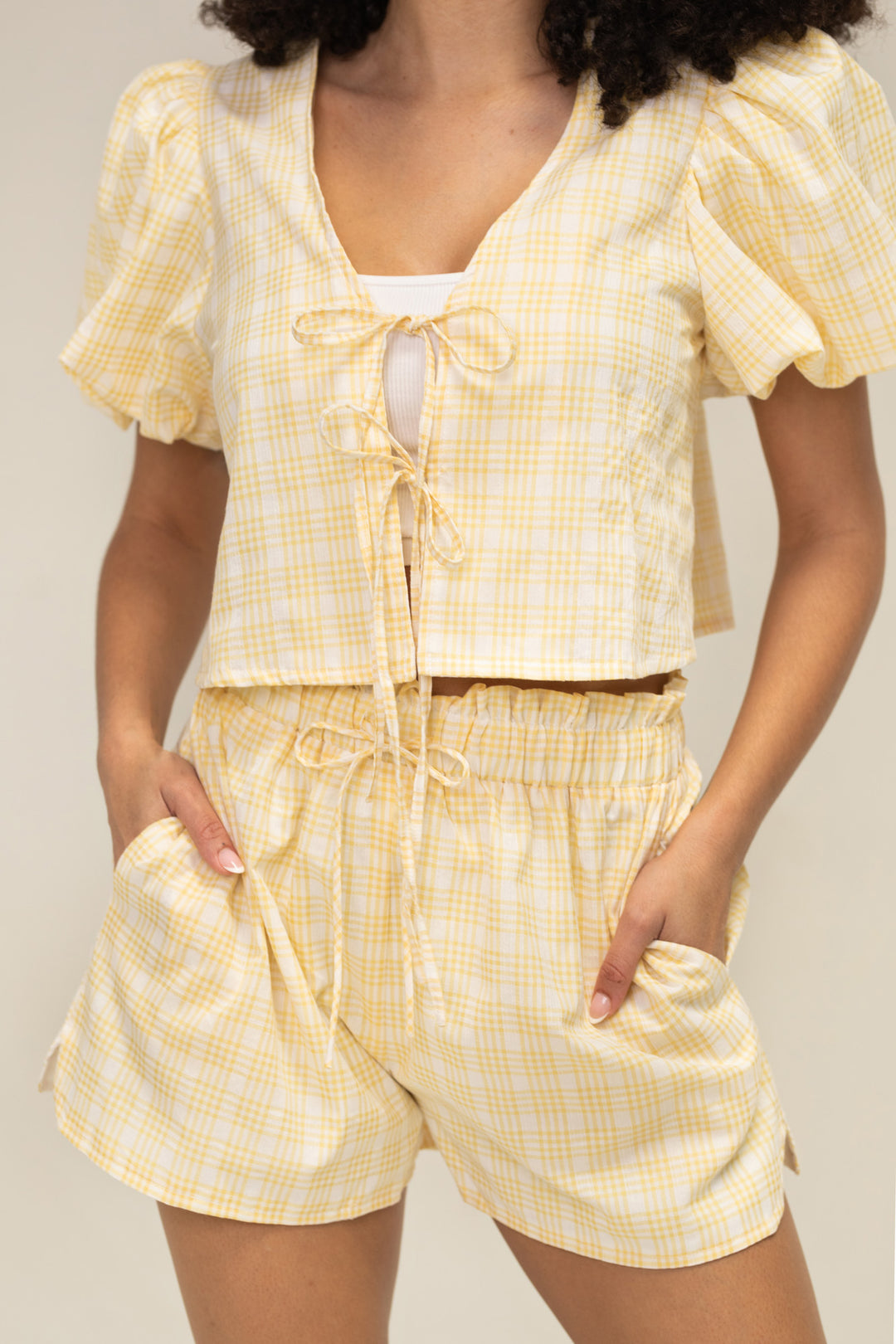 Sadie Plaid Shorts Set