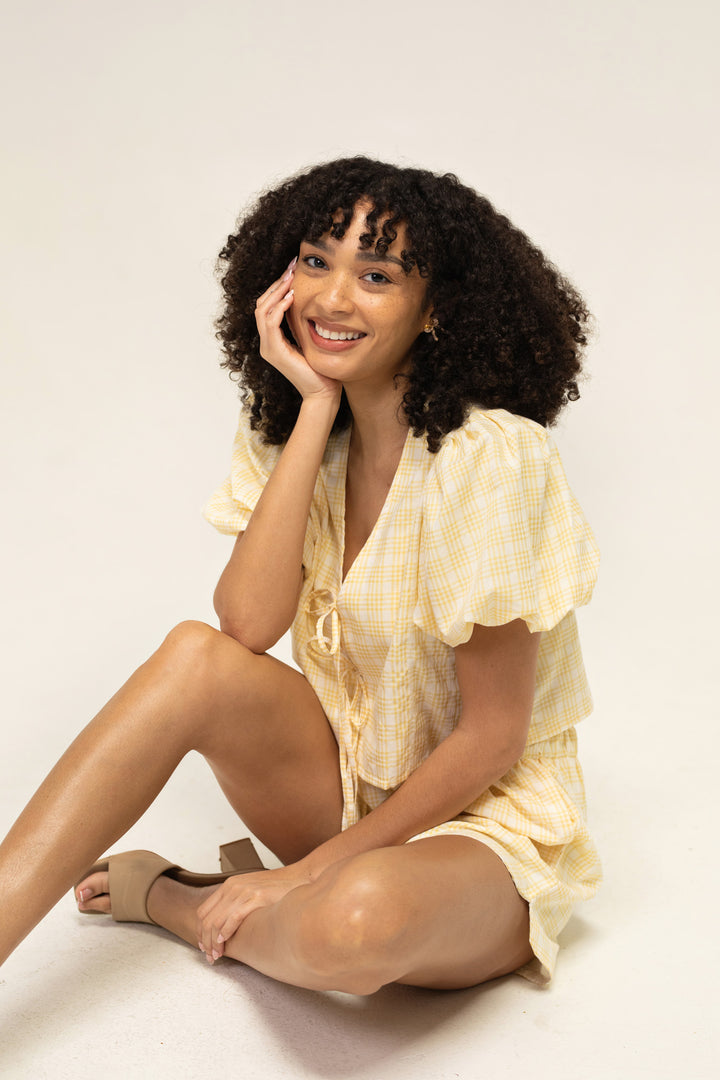 Sadie Plaid Shorts Set