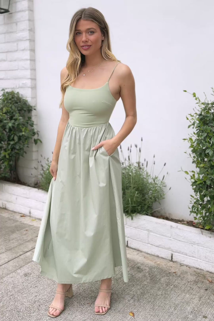 Kiana Poplin Mix Dress