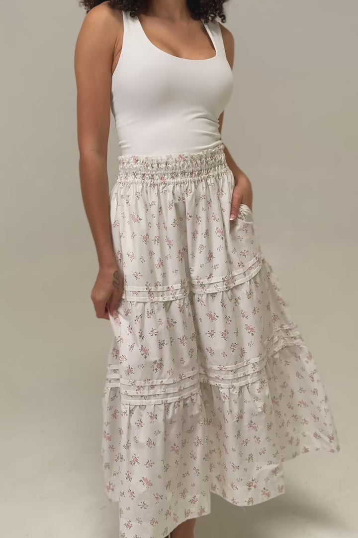 Veronica Floral Tiered Skirt