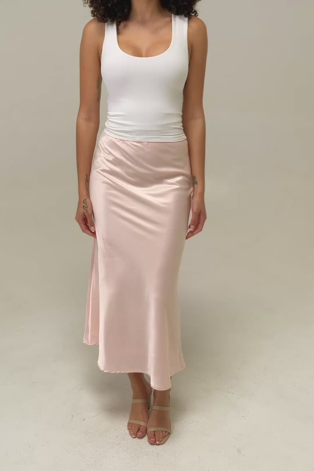 Monroe Satin Slip Skirt