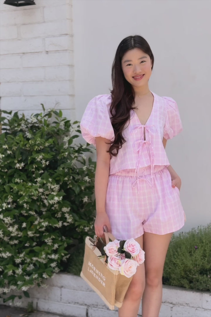 Sadie Plaid Shorts Set
