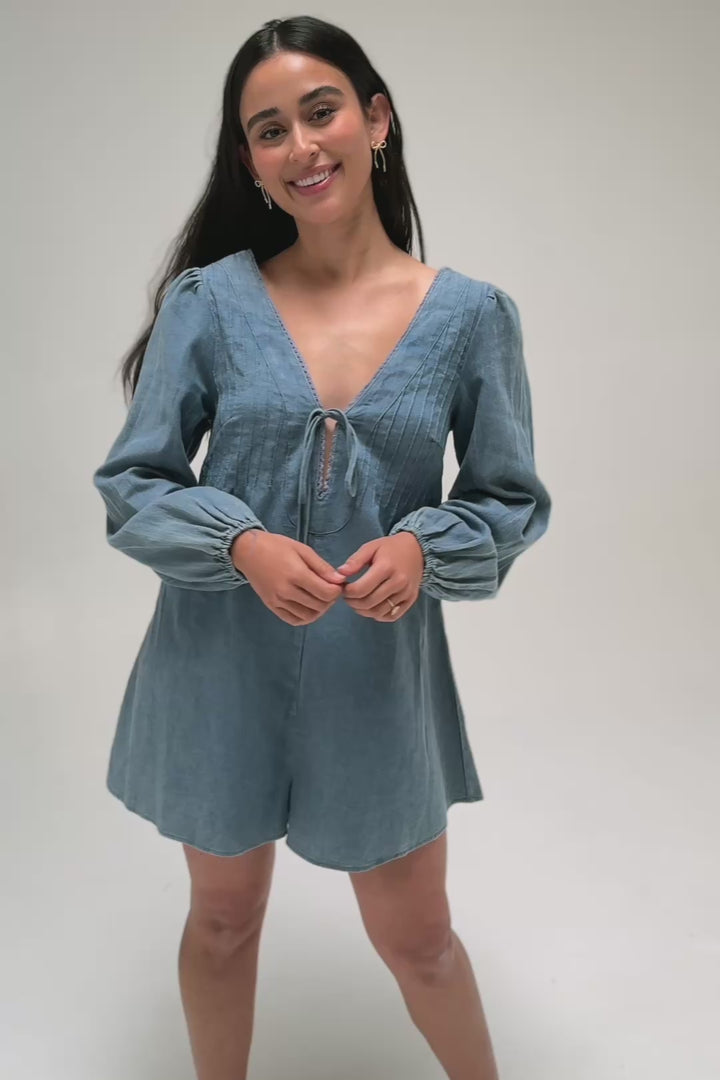 Marina Puff Sleeve Romper