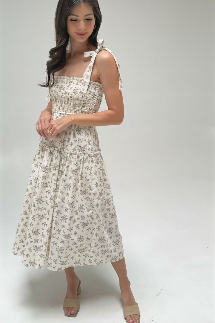 Diana Smocked Midi Dress