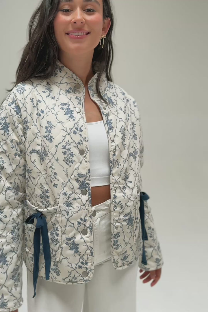 Claire Floral Bow Jacket