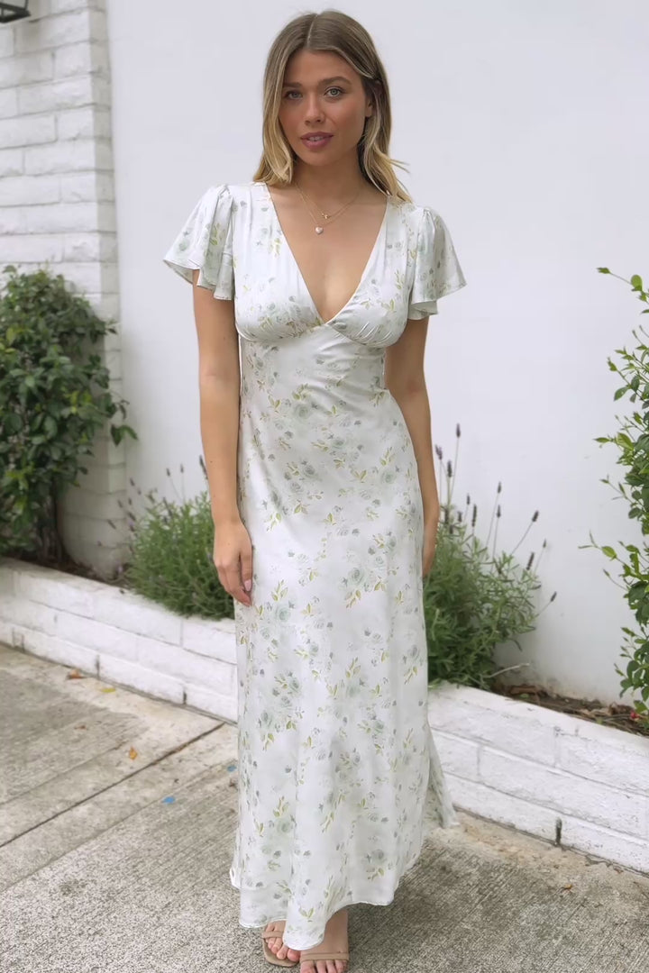 Jasmine Floral Satin Dress