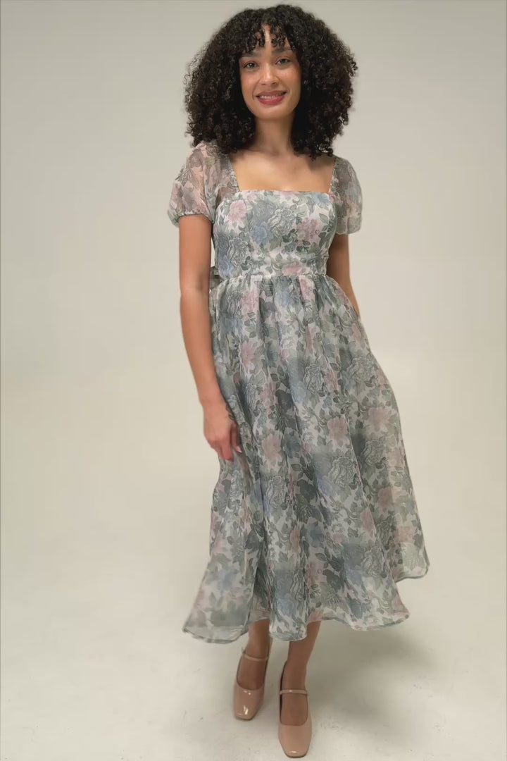 Sophia Floral Organza Dress